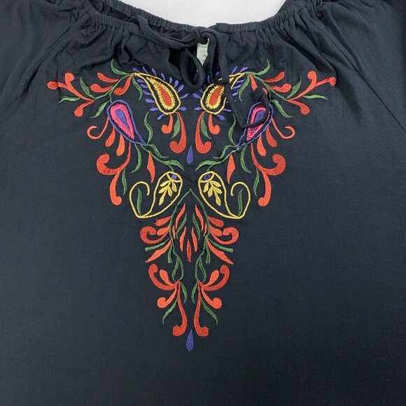 NWOT Sahalie Peasant Dress Embroidered Boho Floral Long Sleeve Women’s Large - Picture 3 of 13